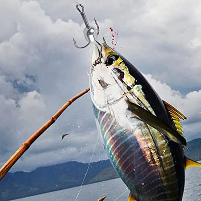 Snagging Hooks Snagging Weighted Treble Hooks 5pcs Large Weighted Fishing Hooks for Baitfish Tuna Swordfish Trout Salmon Fishing 4 Sizes 1oz 1.25oz 1.5oz 2.5oz - size: 5/0-1oz-5pcs