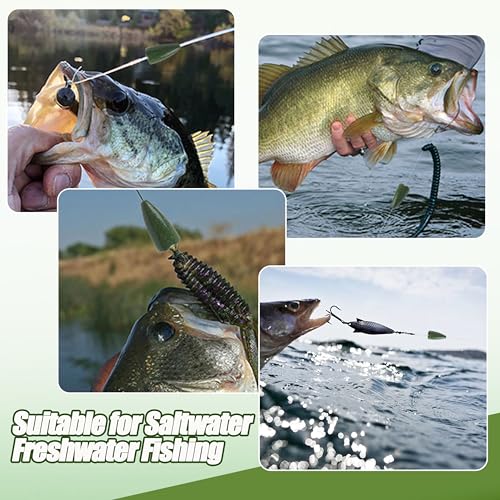 30Pcs Bullet Fishing Worm Slip Sinkers Weights - Texas Rig and Carolina Rig Weights for Bass Fishing Size 1/2oz 3/8oz 1/4oz 3/16oz 1/8oz 1/16oz - size: 30pcs 1/16oz