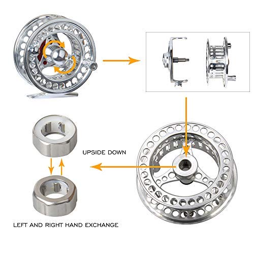 3/4 5/6 7/8 9/10WT Fly Fishing Reel with Line Combo 3 5 8 WT Fly Line Backing Leader CNC Machined Fly Reel - size: 7/8WT Fly Reel with Line Combo