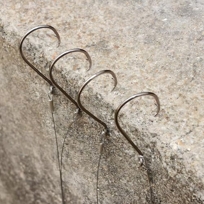 YOTO Circle Hook Rigs, 25PCS Saltwater Steel Octopus Hooks with Leader Wire – Ready-to-Fish Setup for Catfish and Bass - color: 8/0-25pcs