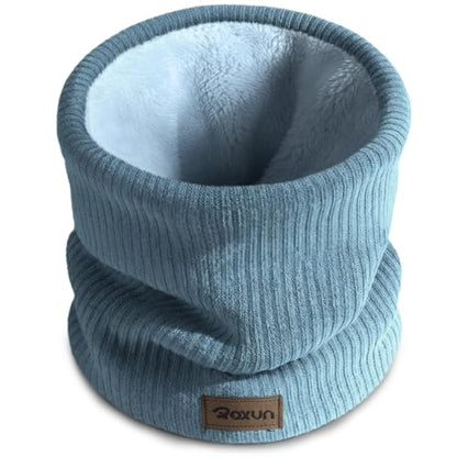 ROXUN Winter Neck Gaiter, Neck Warmer Cover Ski Gaiters for Men/Women | Soft Thick Fleece; Gentle on Skin; Stretchy Fit; Multi-function; Elegant Chic Look; Multi-color Options - color: Blue