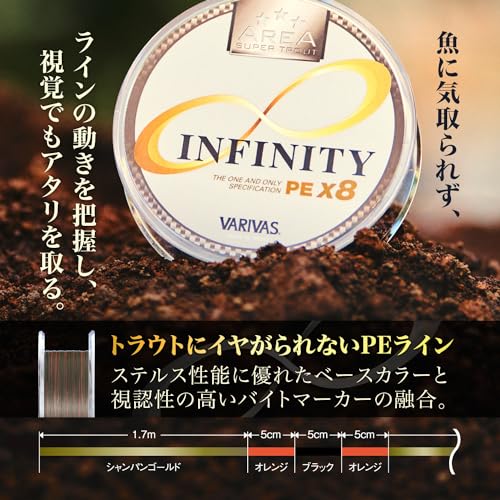 VARIVAS Area Super Trout Infinity PE x8 - size: 7.5 lb (#0.3) 75m