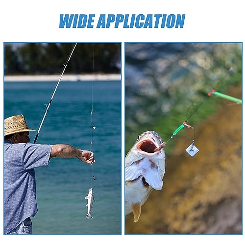 Fishing Leader Rigs Saltwater Freshwater Stainless Steel Wire Leader Fishing Rigs with Swivels Snaps Beads 1-3 Arms Saltwater Rig Wire Bottom rigs for Trolling Pier Surf Fishing Tackle - color: Black-2 Arm-12pcs
