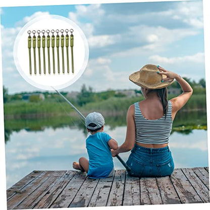 Happyyami 10pcs Carp Fishing Swivels Terminal Tackle for Bass Carp Super Strong Outdoor Fishing Gear