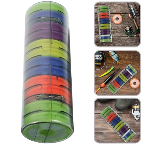 CLISPEED Portable Fishing Line Storage Box Fishing Reel Organizer Case PC Material Lightweight for Protecting for Travelling and Storing