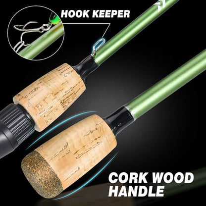 Sougayilang Fishing Rods,24 Ton Carbon Fiber Spinning Rod & Casting Rod Stainless Steel Guides,Lightweight Baitcasting Rod - Two Pieces - color: Spinning, size: 6'0" Medium- Fast- 2piece