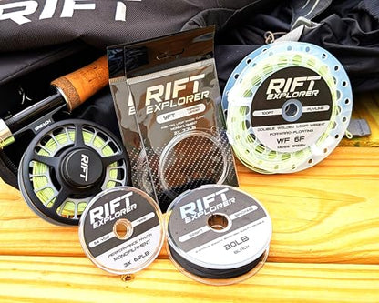 RIFT WF Fly Fishing Line Kit 3 5 6WT Dual Welded Loop Fly Fishing Line Pre-Tied Leader Braided Backing Tippet Fish Line - size: WF 6WT Fly Line Combo