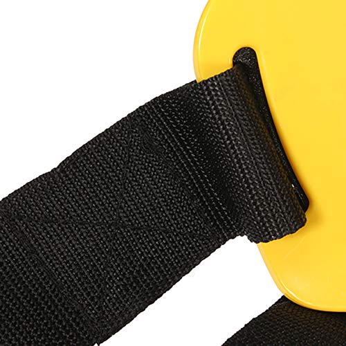 TIHOOD Fighting Rod Pole Holder Adjustable Waist Gimbal Belt Padded Fishing Waist Belt Professional Fishermen Gimbal Pad - color: Yellow