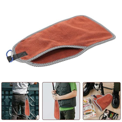 GANAZONO Fishing Towel with Carabiner Clip, Quick Dry Cotton Bait Towel for Camping, Hiking, and Outdoor Fishing Gear Cleaning