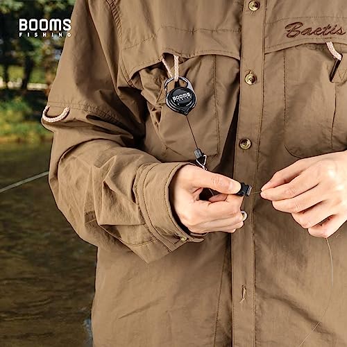Booms Fishing FC2 Fishing Knot Tying Tool, Fly Fishing Line Cutter, Fishing Clippers with Retractor - color: Black #2