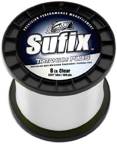 Sufix Tritanium Plus 1/4-Pound Spool Size Fishing Line (Clear, 40-Pound)