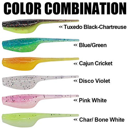 Crappie-Baits- Plastics-Jig-Heads-Kit-Shad-Minnow-Fishing-Lures-for Crappie-Panfish-Bluegill-40 &135 Piece Kit - color: BABY SHAD 40 pc.KIT COMBO 2