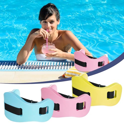 3 Pcs Swimming Flotation Exercise Belt Water Aerobics Equipment Water Waist Belt for Pool Aquatic Fitness Foam Flotation Aid for Low Impact Workouts Swimming Pool, 3 Colors