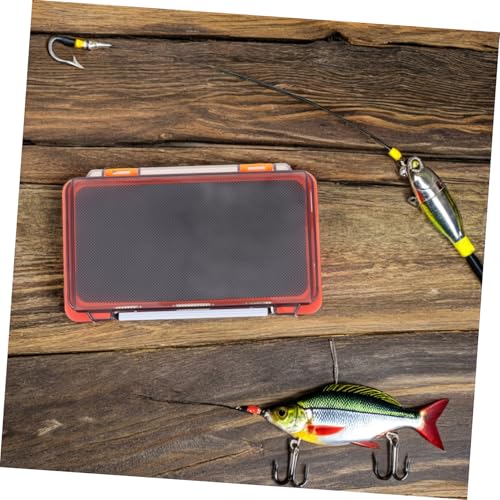 Toyvian 2pcs Fly Hook Storage Box Fishing Lure Case Fishing Hook Organizer Small Parts Organizer Fishing Tackle Binder Fishing Lure Hanger Storage Case Pp Orange