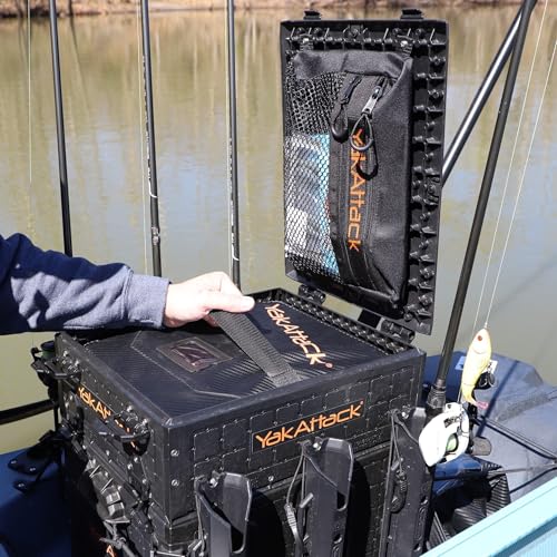 YakAttack 14” x 12” HD Bait Binder | Large Soft Bait Organizer & Fishing Lure Storage Case | Heavy-Duty Imported Tackle Bag for Plastics, Tools & Gear | Ideal for Kayak & Boat Anglers | Fishing Wallet