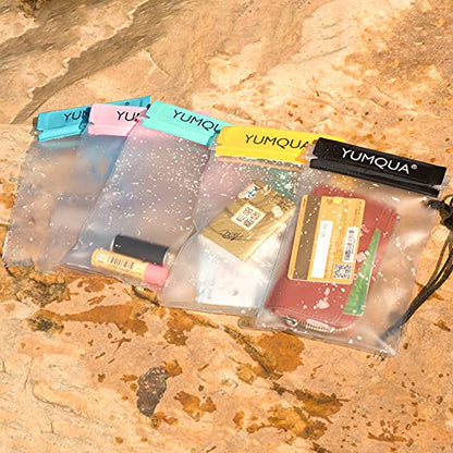 YUMQUA Clear Waterproof Bag, Waterproof Document Pouch Passport Holder Water Tight Map Case Waterproof Pouch Water Proof Small Dry Bags for Kindle Phone Tablet Camera, Kayak Boat PaddleBoard - color: Yellow