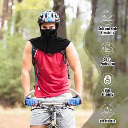 Frienda 6/9/12 Pcs Balaclava Ski Mask UV Protection Hood Breathable Full Head Mask Face Cover for Men Women Cycling Fishing - color: Black