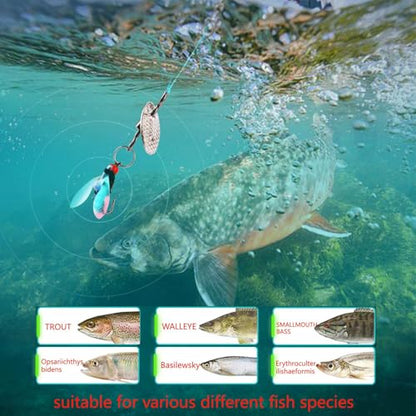 Fly Fishing Lures Kit Fishing Fly,Fly Fishing Kit Fly Fishing Lures,Handmade Lures Assortment Kit Artificial Bait Hooks for Bass Trout Salmon Fishing,Suitable for Freshwater and Saltwater - size: Green fly