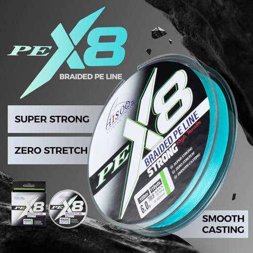 X8 Braided PE Fishing Line - Zero Stretch High Sensitivity 8 Carrier Line, Super Strong Abrasion Resistant for Smooth Casting, Saltwater Freshwater Lure Fishing, 110 Yards - color: Grey, size: 60LB