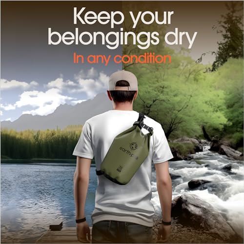 Earth Pak Waterproof Dry Bag - Roll Top Waterproof Backpack Sack Keeps Gear Dry for Kayak with Waterproof Phone Case - color: Light Blue, size: 20L