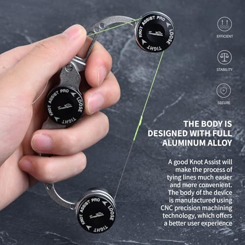FG Knot Assist Tool，Knot Assist GT Knotter Leader Connection Knot Assist 2.0 for FG Knot Braided Line to Leader Connection Fishing Knot Tying Tool for Braid to Monofilament Leade - color: silver