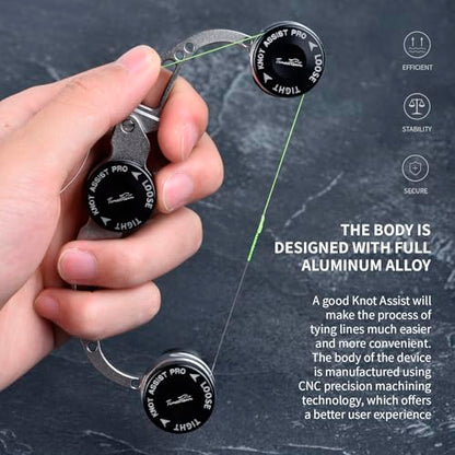FG Knot Assist Tool，Knot Assist GT Knotter Leader Connection Knot Assist 2.0 for FG Knot Braided Line to Leader Connection Fishing Knot Tying Tool for Braid to Monofilament Leade - color: silver