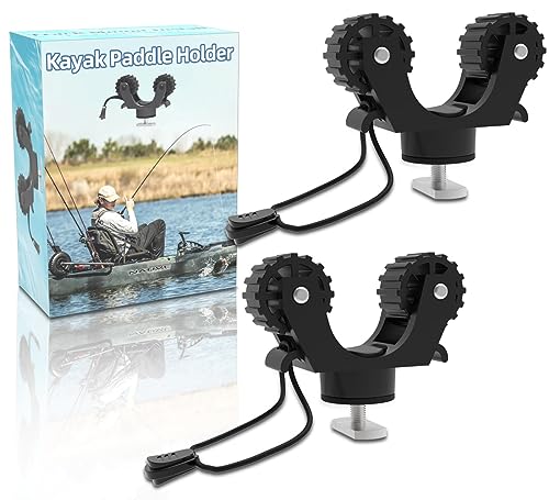 Huntury Kayak Paddle Holder Track Mount, Kayak Fishing Net Holder and Kayak Fishing Poles Holder, Kayak Track Mount Accessories, Kayak Rail Accessories - style: 2025
