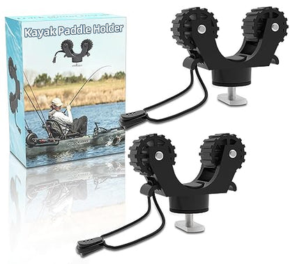 Huntury Kayak Paddle Holder Track Mount, Kayak Fishing Net Holder and Kayak Fishing Poles Holder, Kayak Track Mount Accessories, Kayak Rail Accessories - style: 2025