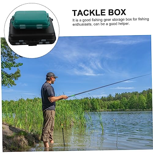 Kisangel 2pcs Portable Fishing Gear Boxes Lure Storage Organized Tackle Storage for Outdoor Activities