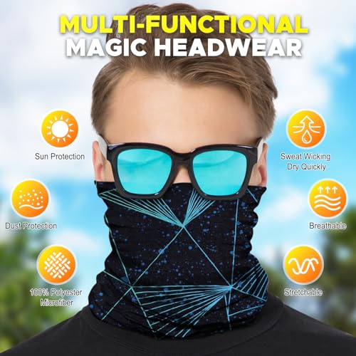 JOEYOUNG Headwear, Bandana, Neck Gaiter Head Wrap Headband Balaclava Magic Scarf - color: A-line