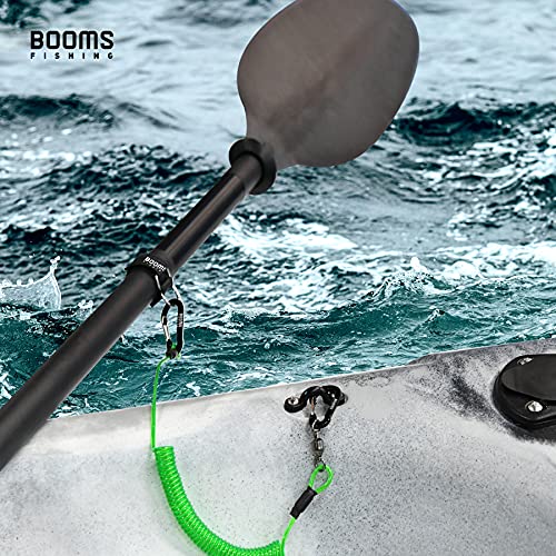 Booms Fishing T02 Fishing Pole Tether, Kayak Paddle Leash, Paddle Board Fishing Accessories, Heavy Duty Fishing Lanyard for Fishing Tools/Rods/Paddles - color: Green, 2pcs