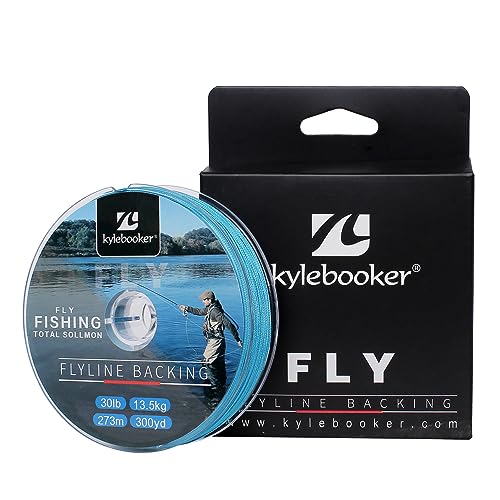 Kylebooker Fly Fishing Dacron Braided Backing Line Abrasion Resistant Trout Fly Line 20lb/30lb - color: Blue, size: 30LB 273m/300yds