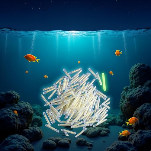 100Pcs Yellow Fishing Float Light Stick Fluorescent Lightstick Fluorescent Dark Glow Sticks Fishing Float Accessories 3mm Corks, Floats Terminal Tackle and Accessories