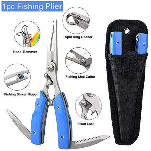 Unpainted Fishing Lures Making Kit DIY Crankbaits Minnow Kit - 321/355pcs Blank Hard Bait Lure Set Include Pliers Treble Hook Split Rings Lure Eyes Stickers Making Supplies Make Your Own Fishing Lures - color: 321pcs