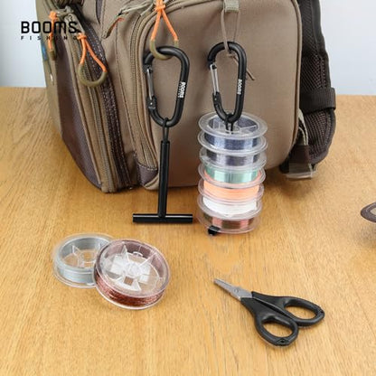 Booms Fishing SH1 Fly Fishing Tippet Spool Holder 2 Pack - color: Black 2pcs