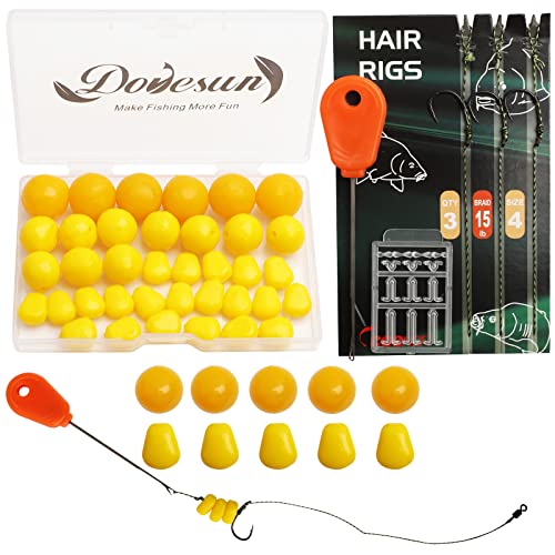 Dovesun Carp Fishing Hair Rigs Carp Fishing Equipment with Baits Hooks Accessories 41PCS/151PCS - color: Size#4-41PCS