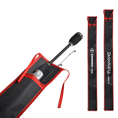 2 Pack Fishing Rod Bag 47'' 55 Inch Portable Folding Fishing Rod Case Compact Fishing Pole Sleeves Socks Protective Cover for 6’6” Spinning Fishing Rods 7’6” Lightning Rod Casting Rod