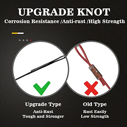 AMYSPORTS High Strength Fishing Leader Kit Heavy Rig Fishing Leaders Swivel Saltwater Line Wire Leader Snap Connector 20pcs 20inch 120lb
