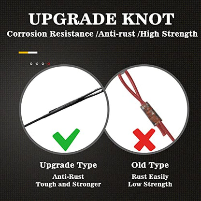 AMYSPORTS High Strength Fishing Leader Kit Heavy Rig Fishing Leaders Swivel Saltwater Line Wire Leader Snap Connector 20pcs 20inch 120lb