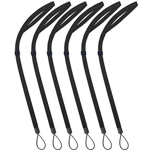 AMUU Lanyards Adjustable Black 6pcs for Walkie-Talkie,Cruise,Keys,Pen | Flat Braided Lanyardc for Phone,id Badges Holder,Office - color: 6 Pack Black Lanyard