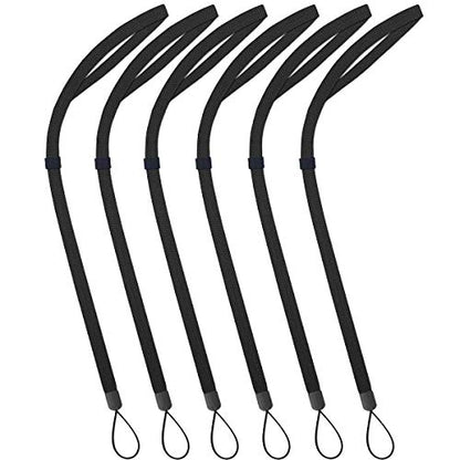 AMUU Lanyards Adjustable Black 6pcs for Walkie-Talkie,Cruise,Keys,Pen | Flat Braided Lanyardc for Phone,id Badges Holder,Office - color: 6 Pack Black Lanyard