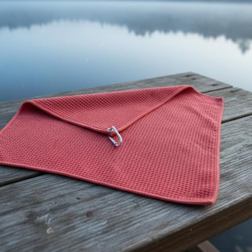 Fishing Towel Highly Absorbent Hanging Fishing Cloth Quick Texture Towel with Clip for Fishermen, Anglers, Boating, Camping, Gray - color: Gray