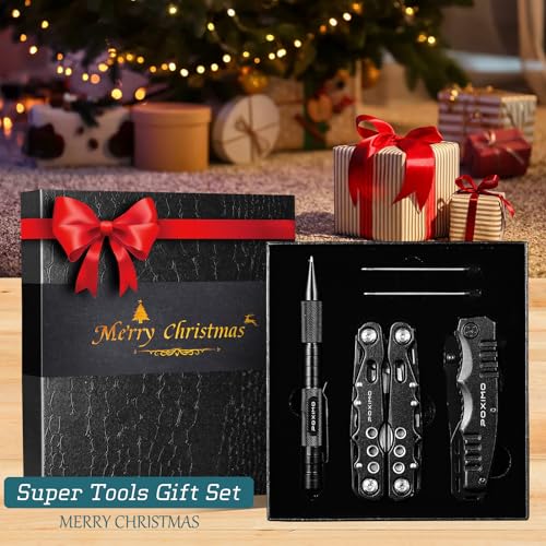 Gifts for Christmas, Multitools Set with Multi-Pliers, Pocket Knife, Tactical Pen 3-In-1, Christmas Gifts Stocking Stuffers for Men Women, EDC Multi-tools(Merry Christmas) - style: Gift Set "Merry Christmas"