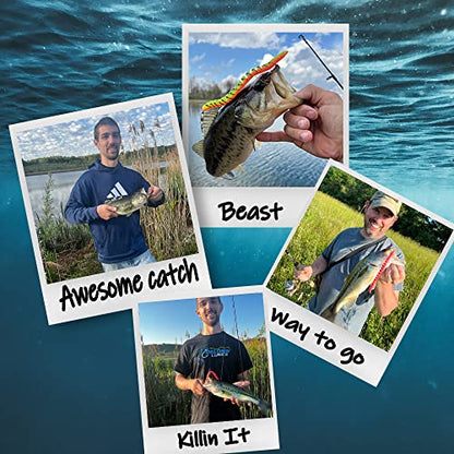 DeLong Lures – Made in USA 6" Bass Fishing Worms, Pre-Rigged Weedless & Unrigged Soft Plastic Baits, Anise-Scented Durable Lures for Freshwater & Saltwater - color: Pumpkinseed