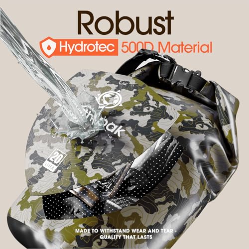 Earth Pak Waterproof Dry Bag - Roll Top Waterproof Backpack Sack Keeps Gear Dry for Kayak with Waterproof Phone Case - color: Camo, size: 5L