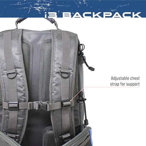 FROGG TOGGS Fishing Sling Pack, Easy Hands-free Fishing Tackle Storage Bag With Water Bottle Pocket - color: Blue