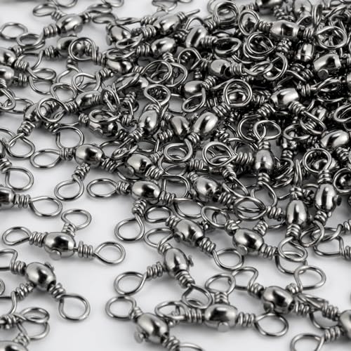 Dr.Fish 30 Pack Fishing 3 Way Swivels, 35-175LB, Three Way Barrel Swivels Fishing Tackle Catfish Rig - size: #3/0-175LB