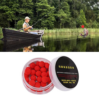 Fydun 30Pcs Floating Lures, 30Pcs Lot Carp Fishing 10 12mm Foam Pop Up Soft Pellets Baits Accessories 10mm Red Lure Boilies Pellet for - color: Red strawberry flavor 10MM
