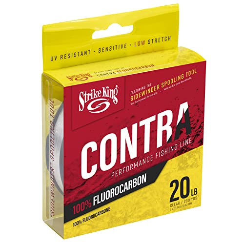 Strike King Contra Fluorocarbon Performance Fishing Line, UV-Resistant - style: 200-yard/20-pound