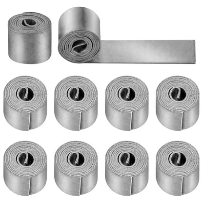 Dr.Fish 10 Pack Fishing Lead Roll, 1oz Per Roll, Fishing Weights Sinkers Soft Lead Sheet Strips Crafting Weight - size: 0.4mm-10 Rolls